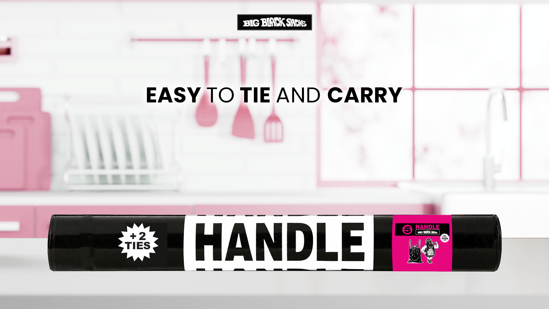 Big Black Sacks Handle rubbish sacks
